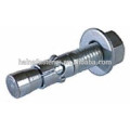 top quality steel wedge anchor with flange nut double clips